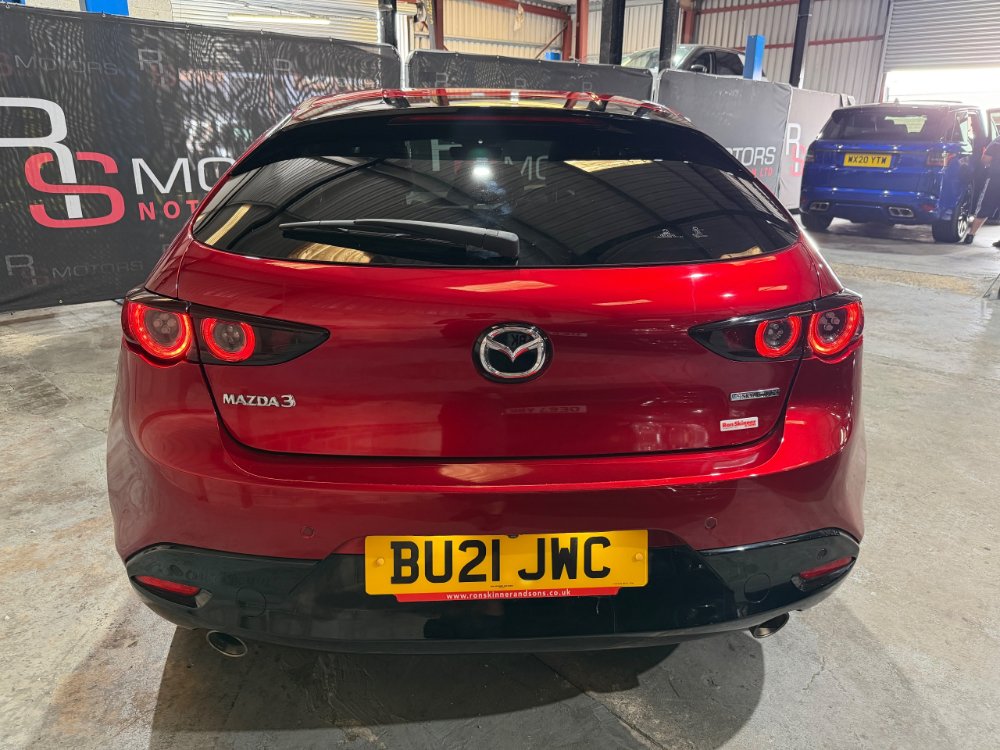 Red 2021 Mazda 3 2.0 e-SKYACTIV-X MHEV Sport Lux Hatchback 5dr Petrol Manual Euro 6 s/s 186 ps in Nottingham