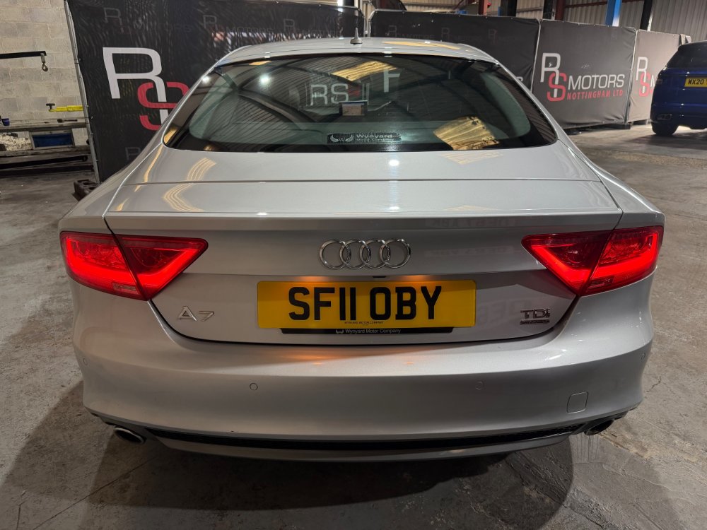 Silver 2011 Audi A7 3.0 TDI V6 S line Sportback 5dr Diesel S Tronic quattro Euro 5 s/s 4Seat 245 ps in Nottingham